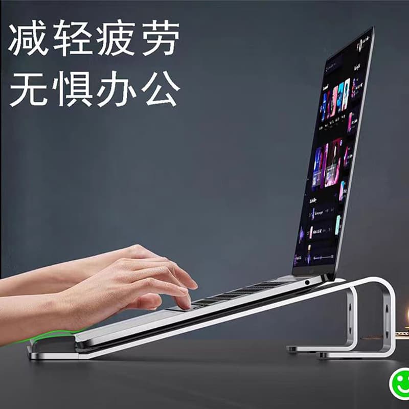Laptop Stand Aluminum Alloy Heat Dissipation Support Ergonomic Desk Stand Anti-Slip 10-17 Inches