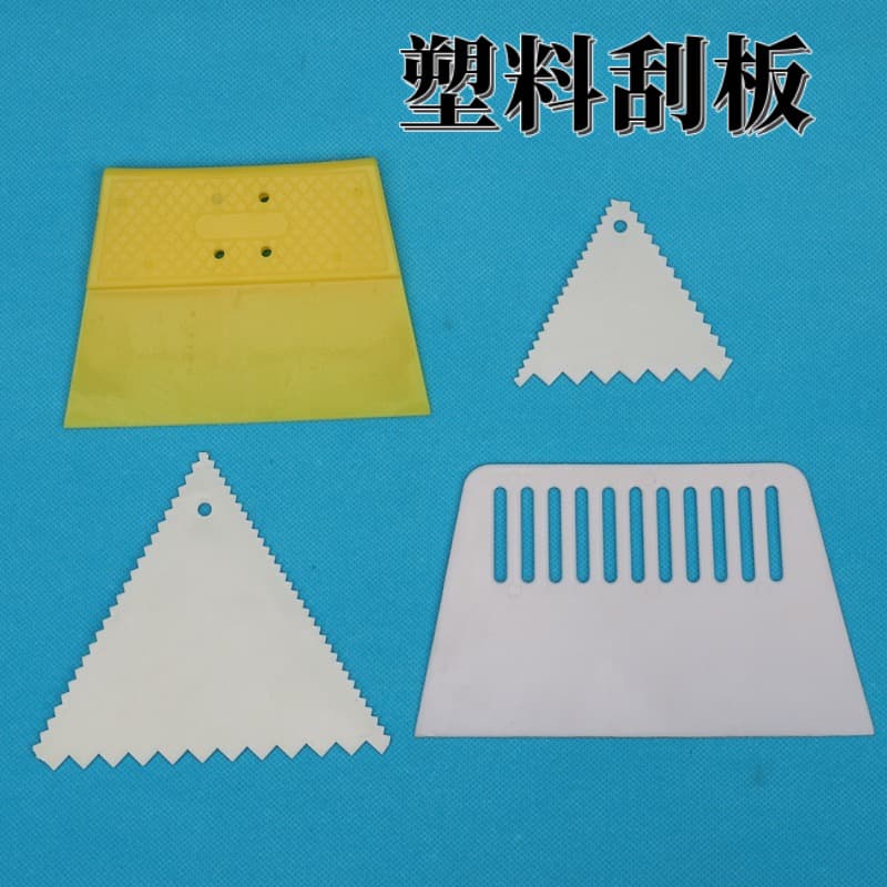 Manufacturer Wholesale Plastic Scraper, Baking, Wallpaper Film Tool, Triangular Serrated Glue Scraper, Plastic Scraper
