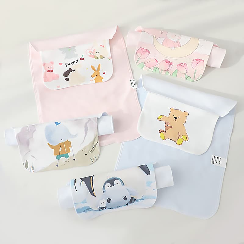 Sweat Absorbent Towel Children All-Cotton Class A Sweat Barrier, Kindergarten Children Large Back Pad, Infant Baby Sweat and Face Wiping Towel