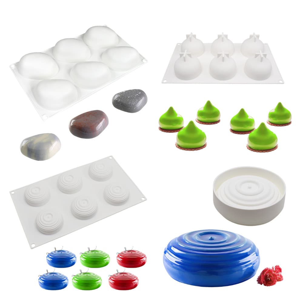 Pebble & Waterdrop Mousse Mold 3D Cake Silicone Mold Baking Tool Handmade Soap Mold Amazon Bestseller