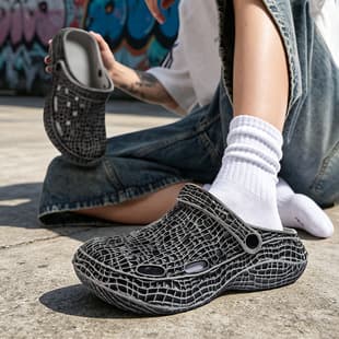 Unique Peanut Clog Sandals for Women, New EVA Large Size Closed-Toe Shoes, Lightweight Casual Indoor Outdoor Slippers