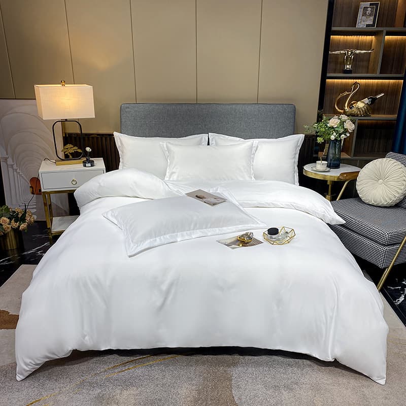 Hotel white four-piece set emergency disaster relief bedding B&B duvet cover sheet hotel linen fitted sheet three-piece set