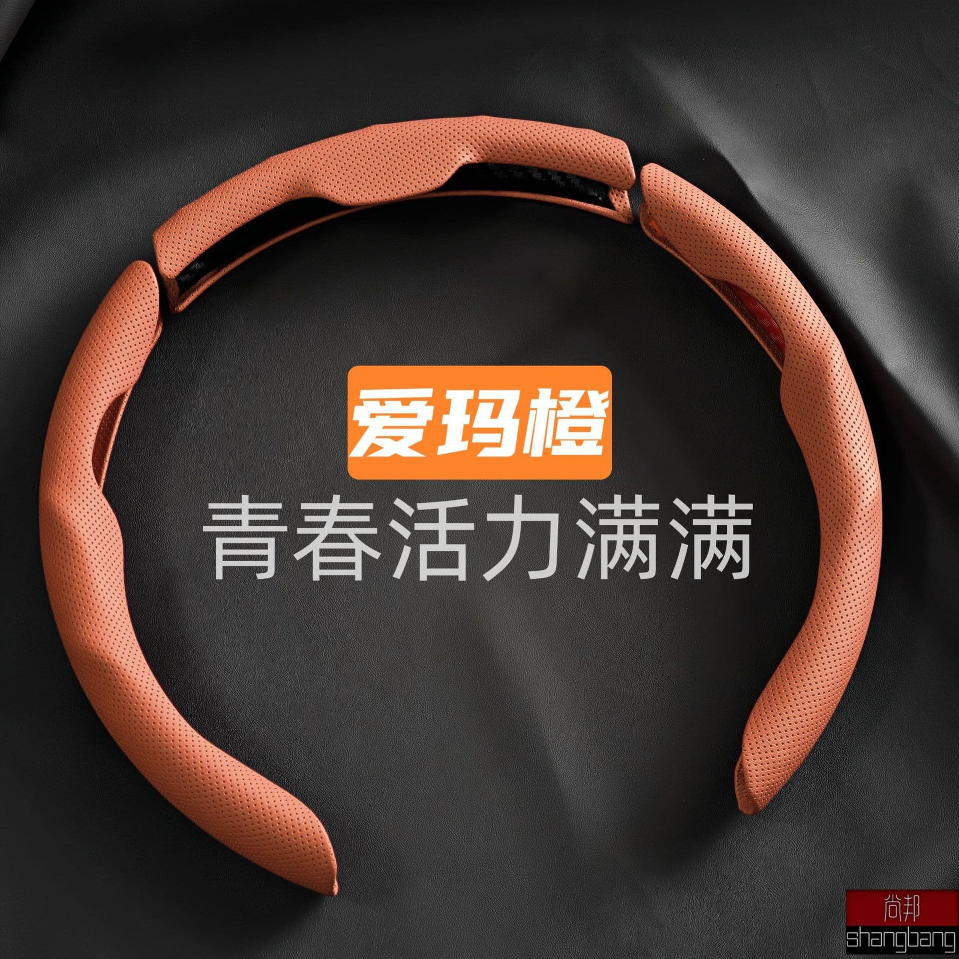 Leather Cover All-Season Non-Slip Sweat-Absorbing Card Holder Perforated Nappa Style for Tesla Car Steering Wheel Cover