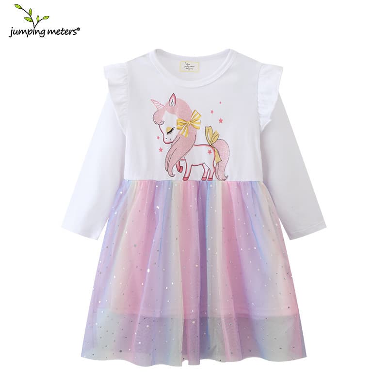 Distribution Drop Shipping 2026 Spring Autumn New Girls Dress Kids European American Style Tulle Dress Cross-border Children Clothing