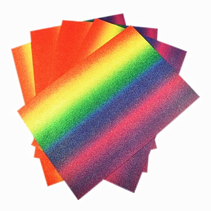 Manufacturer In-Stock Supply Glitter Gold Glitter Cardstock, Rainbow Digital Printing Art Paper, Greeting Card Invitation Decorative Paper