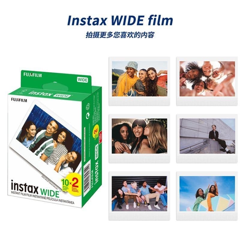 Fujifilm Instax Wide 400/300/200 White Border 5-inch Wide Format Film, Instax WIDE 5-inch In Stock
