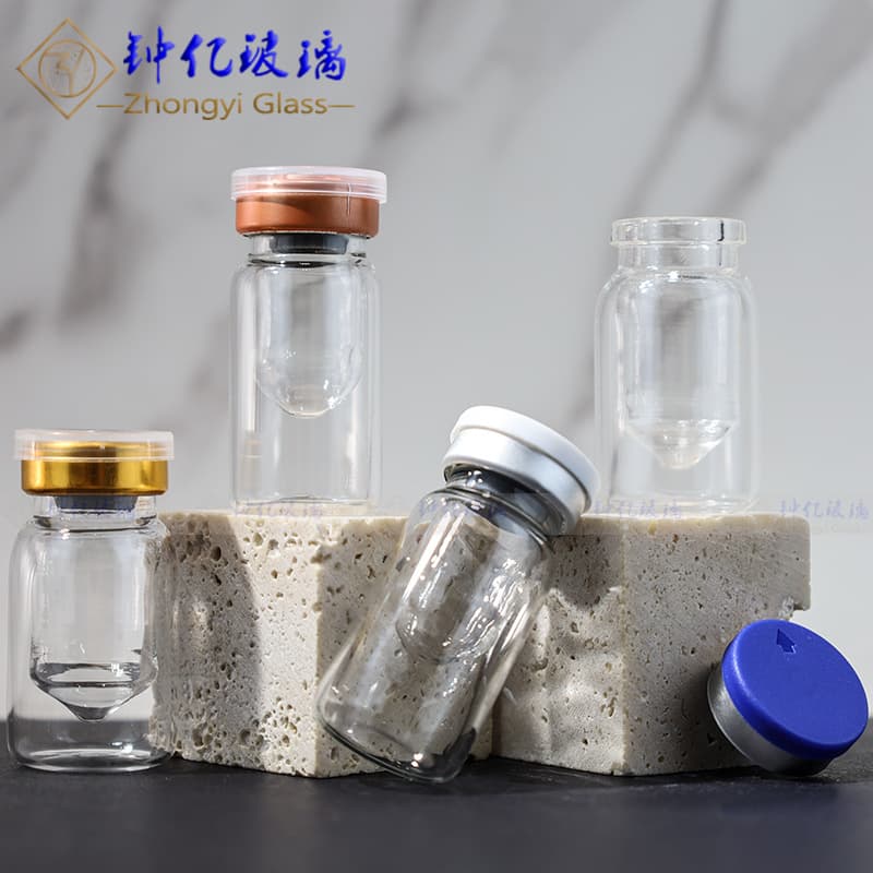 3ml Transparent Double-Layer Inner Vial, 4ml Lyophilized Powder Serum Dispensing Bottle, Ampoule Glass Snap-Cap Vial