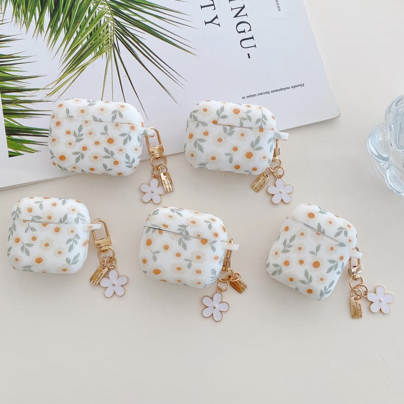 Compatible with AirPods 4 Apple Earphone Case Small Flower Premium Anti-Loss AirPods Case Wholesale