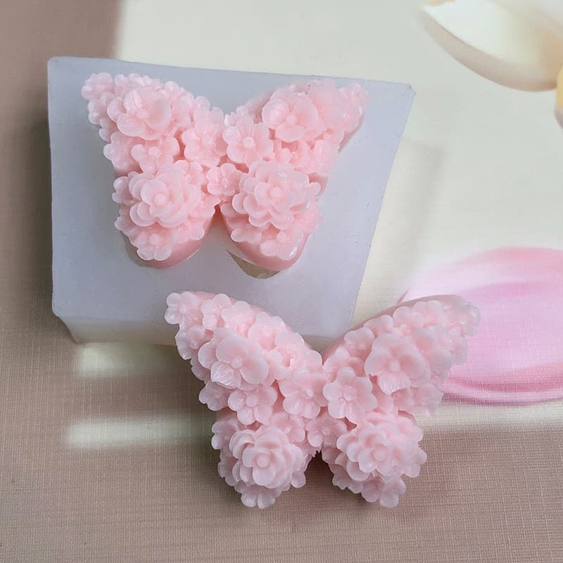 DIY Flower Butterfly Silicone Mold for Aroma Stone, Resin Casting, Hanging Ornament, and Scented Candle Making