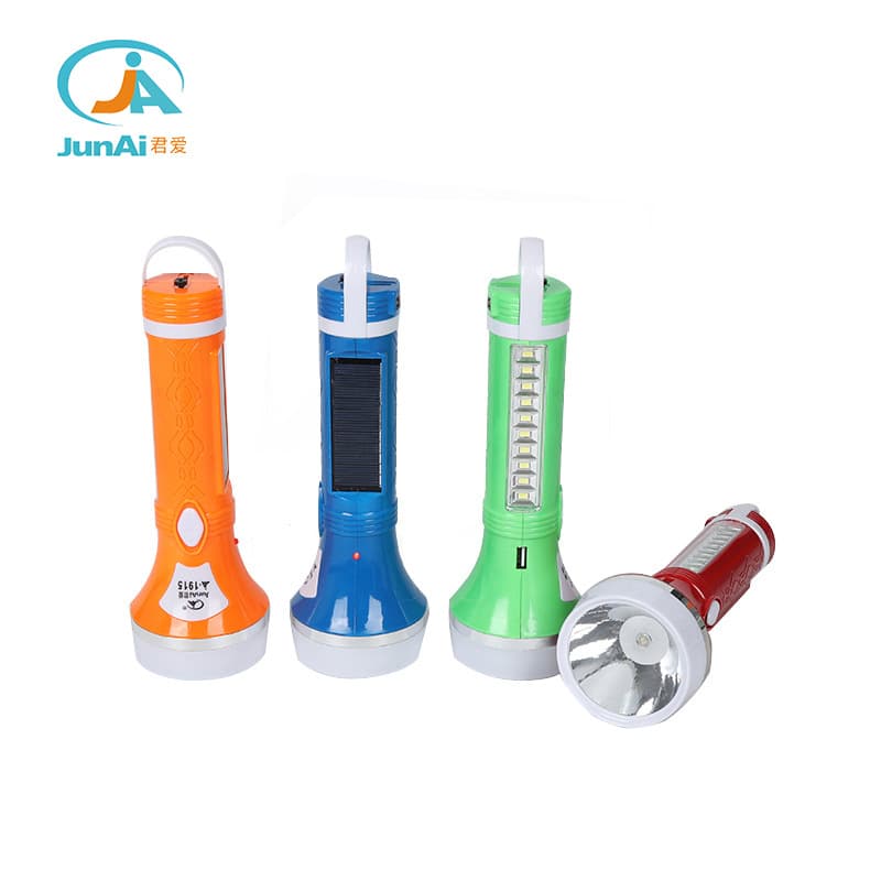 JA-1915 Solar USB Charging Flashlight with 10 SMD LEDs for Home Lighting