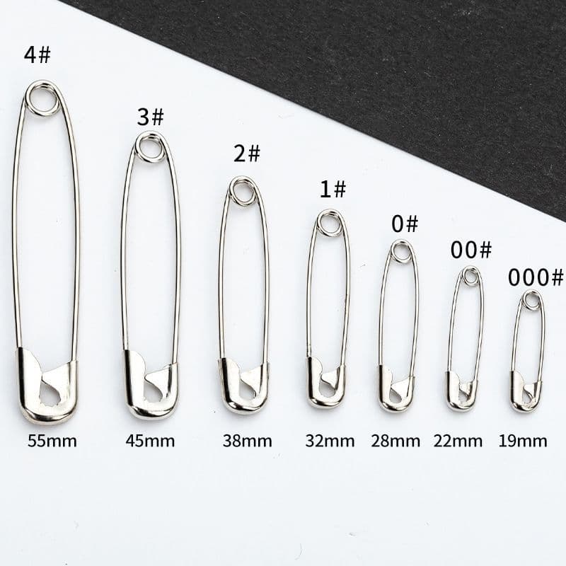 High hardness thickened stainless steel pin buckle large children's safety fastening clothing insurance paper clip