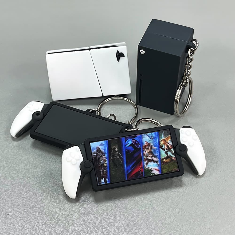PS5 Controller Keychain Cross-Border New Miniature Handheld Game Console Ornament Creative Gift Toy Pendant