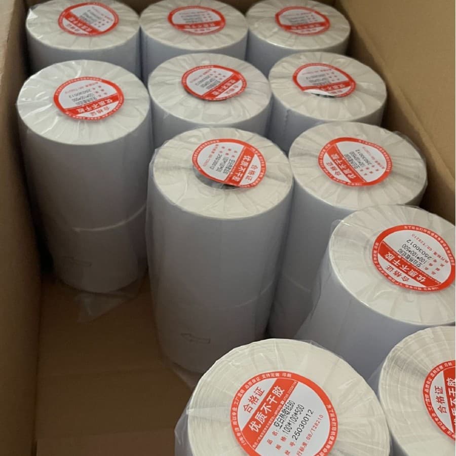 Three-proof thermal adhesive label paper thermal supermarket barcode paper thermal paper express waybill 100*100*150