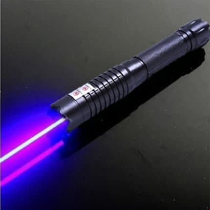 High-Power Blue Laser Flashlight Outdoor Navigation Long-Range Aluminum Material Black Shell Blue Light Handheld Light