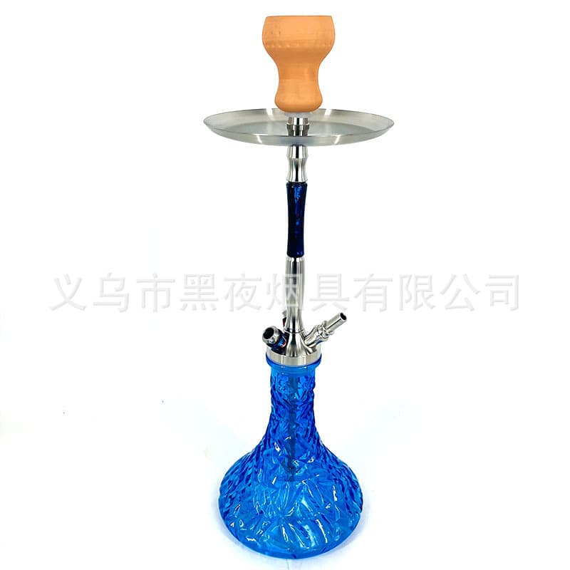 Factory Direct New High-End Resin Stainless Steel Hookah Medium Large Single Tube Glass Hookah Bar Gift Box