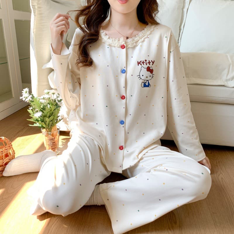 Postpartum clothing spring and summer thin maternal sweat-absorbent postpartum confinement maternity pajamas breastfeeding pregnancy nursing set