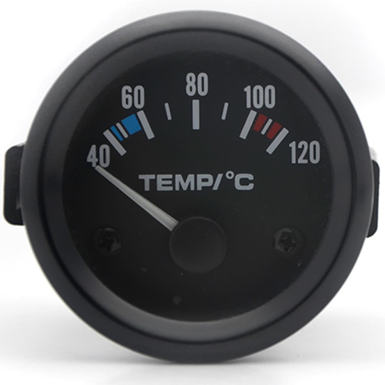 2-inch 52mm Black Face Pointer Water Temperature Gauge for Car Dashboard Modification