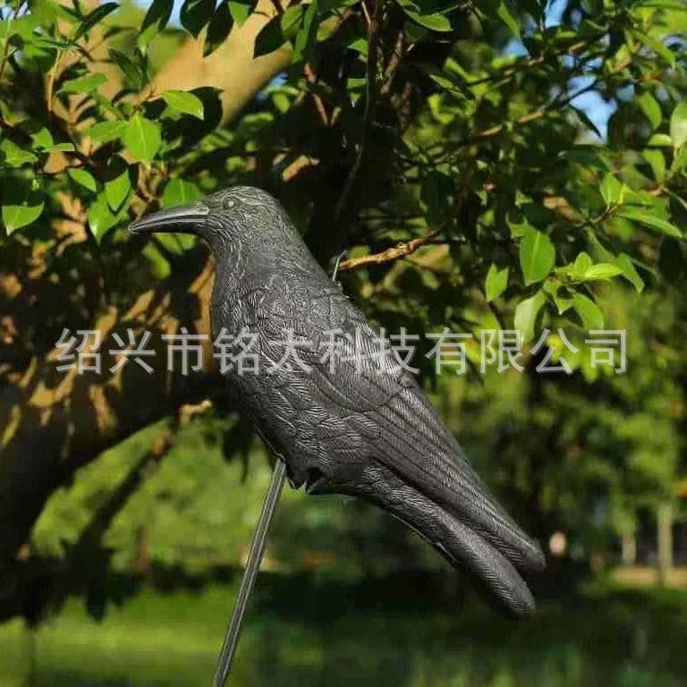 Cross-border Realistic Crow Figurine Animal Decoy Garden Bird Repellent Decoration Plastic Target Practice Ornament Halloween Prop
