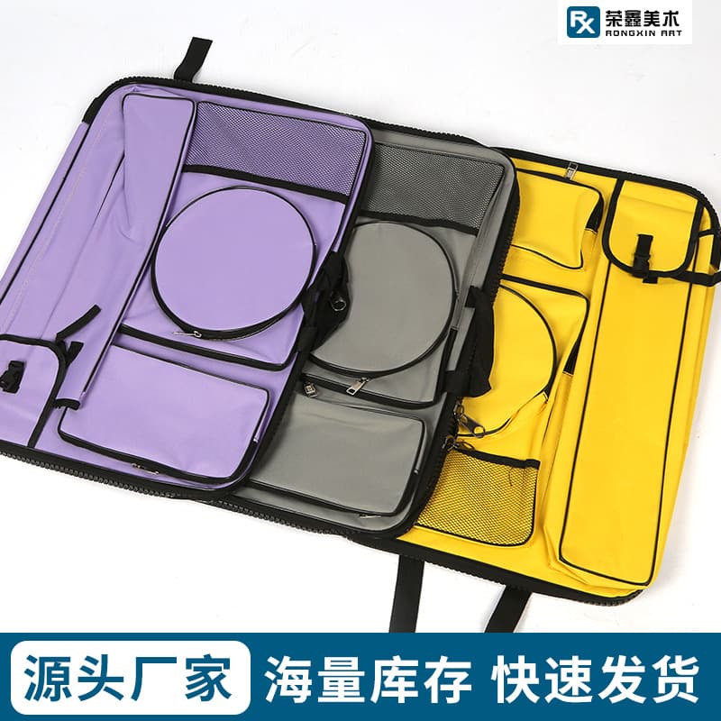 4K Thick Canvas Drawing Board Bag Student Sketch Canvas Storage Art Bag Handheld/Backpack Painting Carrier Outdoor Sketch Case