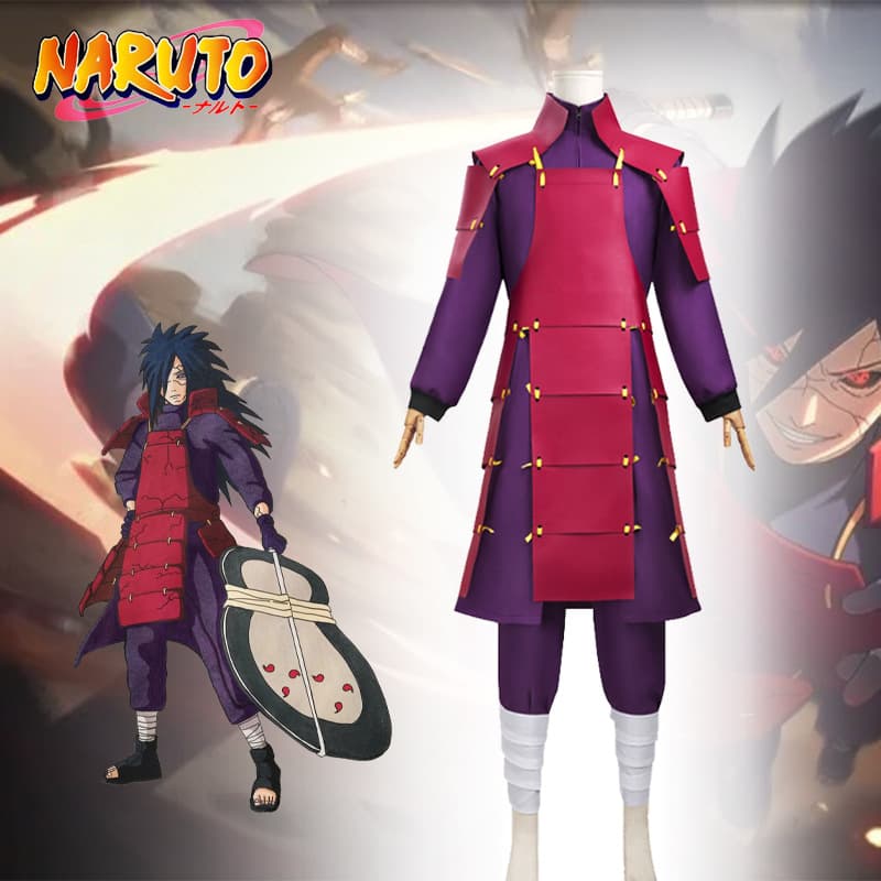 Naruto Cosplay Costume Uchiha Madara Cosplay Outfit Anime Role-Playing Full Set