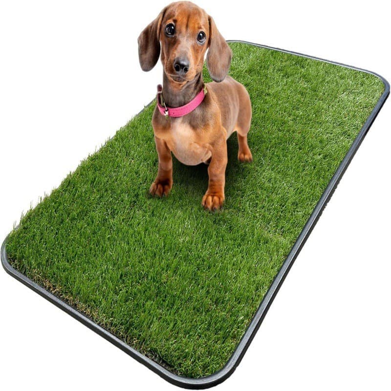 Cross-Border Dog Toilet Large Two-Story Tray with Lawn Mat and Urine Pad Washable Simulated Grass Dog Toilet