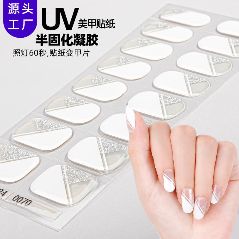 Zhenxiang Gel Nail Art Stickers Half Baked 3D Flower Design Korean Japanese Style Nail Decorations Comfortable Adhesive Patches