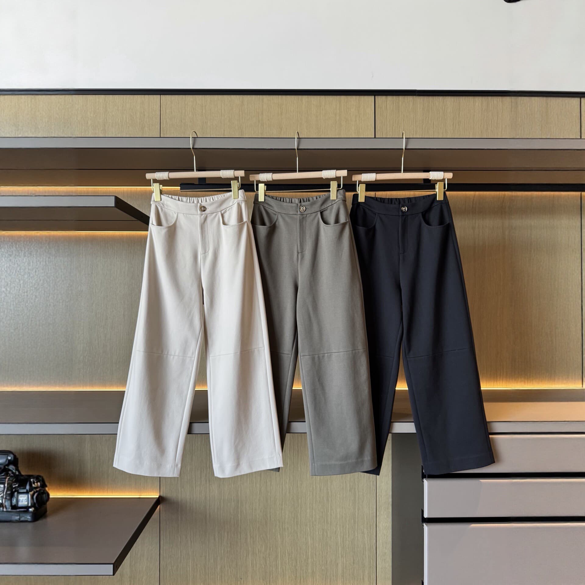High-waisted loose wide-leg casual pants for women spring and summer new linen drape versatile solid color trousers