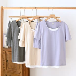 Ultra Soft Skin-Friendly Pajamas for Women with Padded Bra Cotton Home Spring/Autumn Long Sleeve Long Pants Plus Size Homewear Set