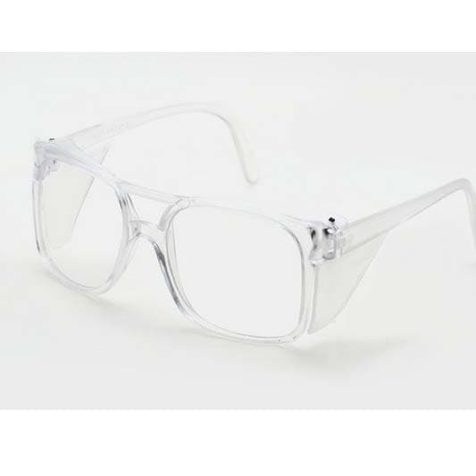 Labor protection glasses wholesale flat dustproof fully transparent white large frame work glasses double beam side shielding glasses