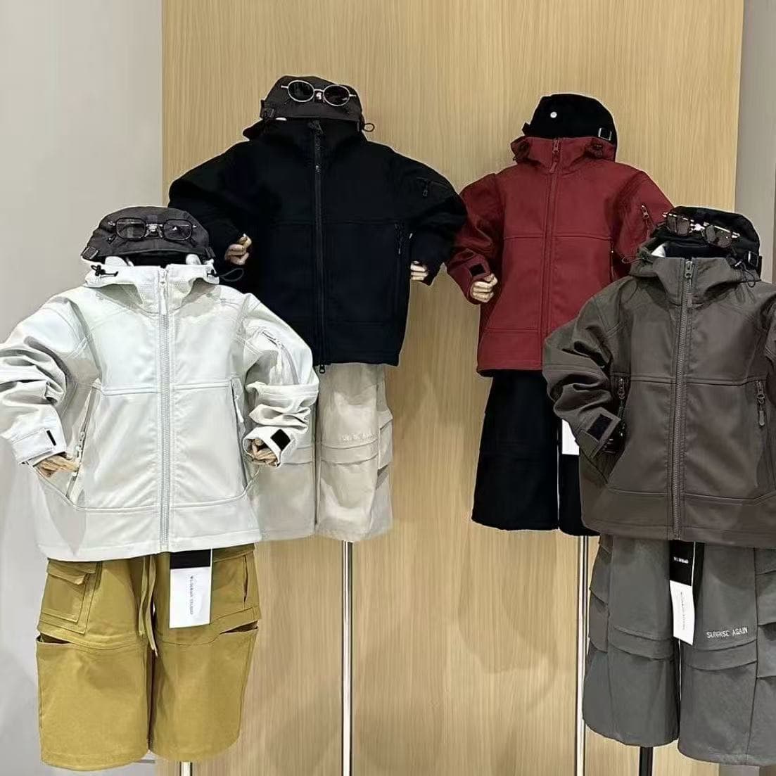 2026 Autumn Korean style children's casual hooded fashionable boys and girls jackets trendy executive version hard shell jacket