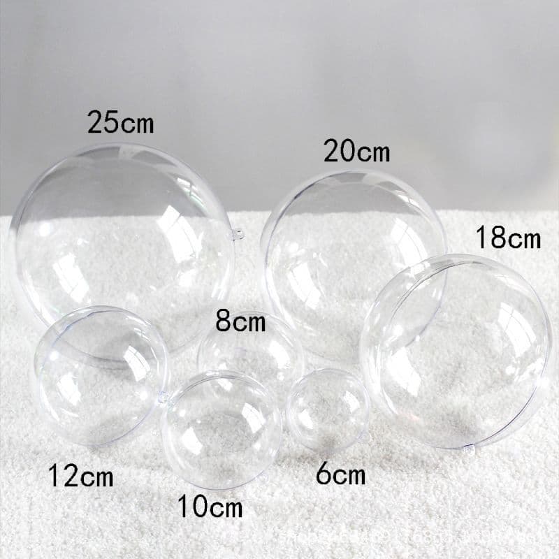 Acrylic ball transparent plastic decorative round ball hollow ball can open and close ball cover ball shell kindergarten hanging ball ring creation