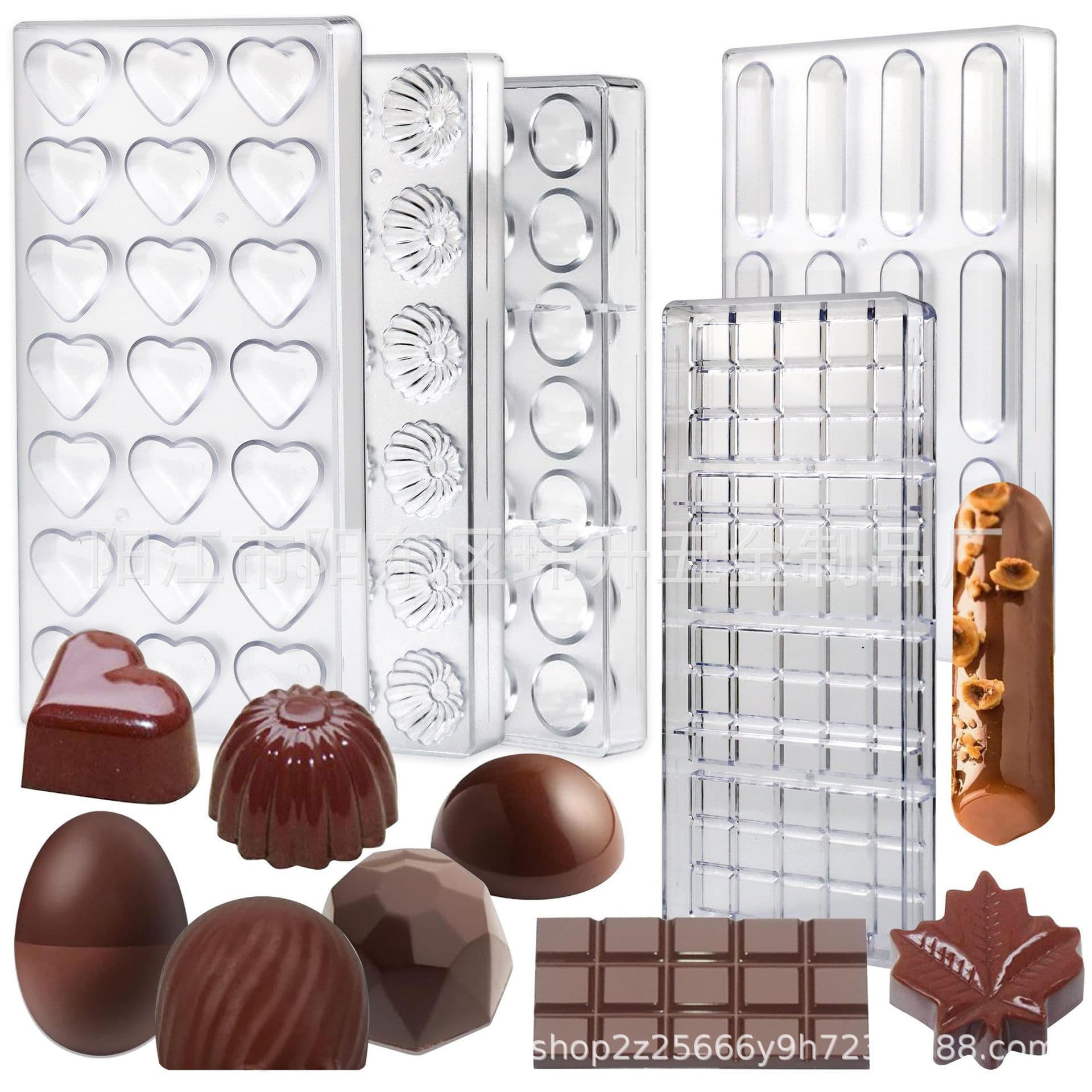 Hard Transparent Chocolate Mold Plastic Polycarbonate Candy Inverted Mold Heart-Shaped Egg Shape and Other Modeling Manufacturers