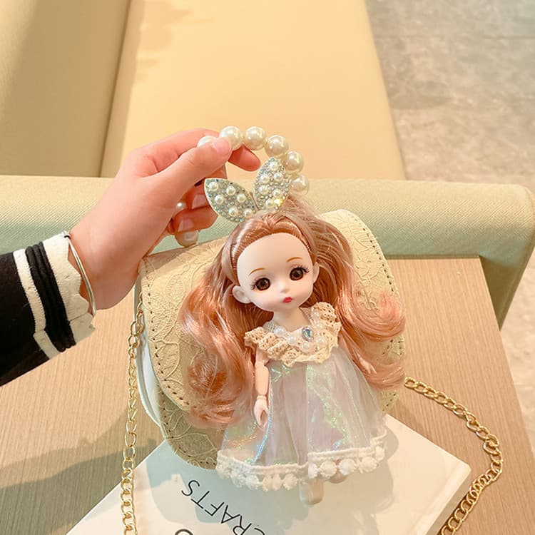 Kids Crossbody Bag for Girls Cute Fashionable Princess Shoulder Bag Handbag Coin Purse Accessory Bag