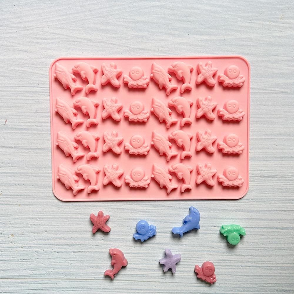 32-Cavity Ocean Starfish 335 Soap Mold Chocolate Cookie Mold Cake Mold Ice Cream Candy Silicone Mold
