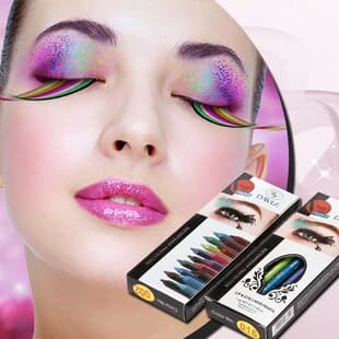 Cross-border Shimmer Under-Eye Shadow Stick Eyeliner Gel Pencil Waterproof Eyebrow Pencil Highlighter Colorful Eyeliner