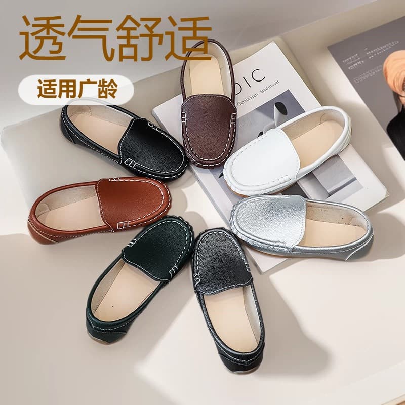 2850 Factory Direct Spring/Autumn Flat Casual Non-Slip Fashionable Leather Shoes for Children Ages 1-15