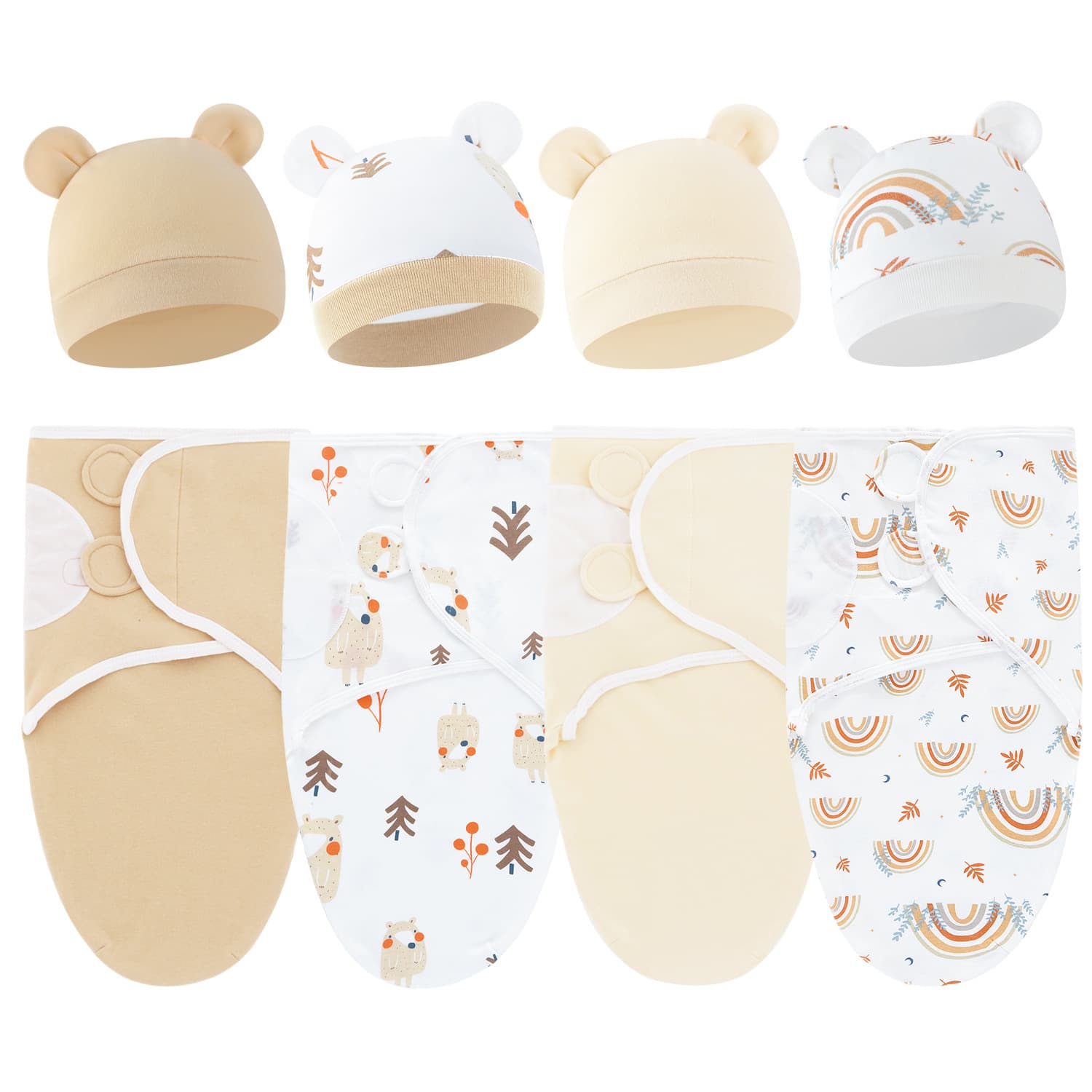 Cotton Baby Anti-Startle Swaddle for 0-6 Months, Newborn Spring/Autumn Swaddle, Summer Lightweight Sleep Sack Wrap