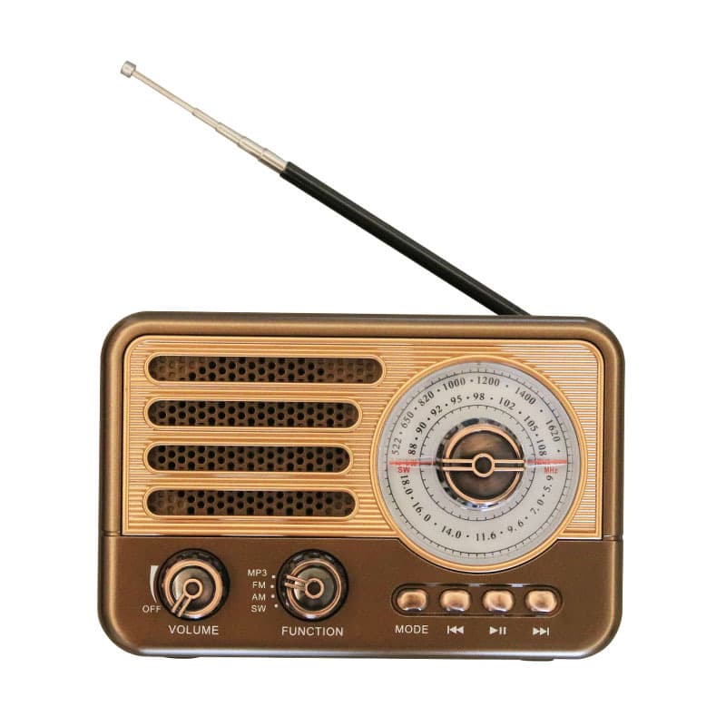 Factory Sales Retro Multi-band with Flashlight Carry Bag Multi-function MP3 Player High Quality Card Slot Radio