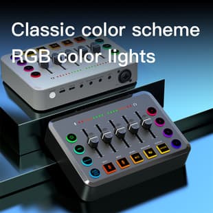 F9 Recording Sound Card Supports All Platforms, Dynamic and Condenser Microphone, 48V Microphone, High-Fidelity Sound Capture