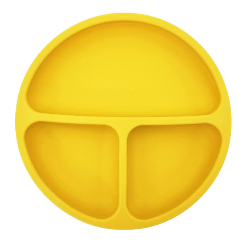 Baby Silicone Dinner Plate Amazon Cross-border Silicone Children's Integrated Baby Food Feeding Set In Stock
