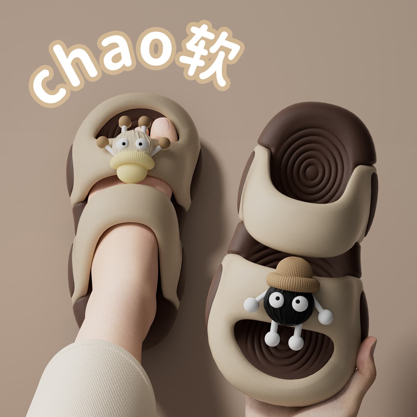 Cute Coal Ball Kids Slippers for Boys 2026 New Summer Indoor Home Bathroom Anti-Slip Odor-Resistant Sandals