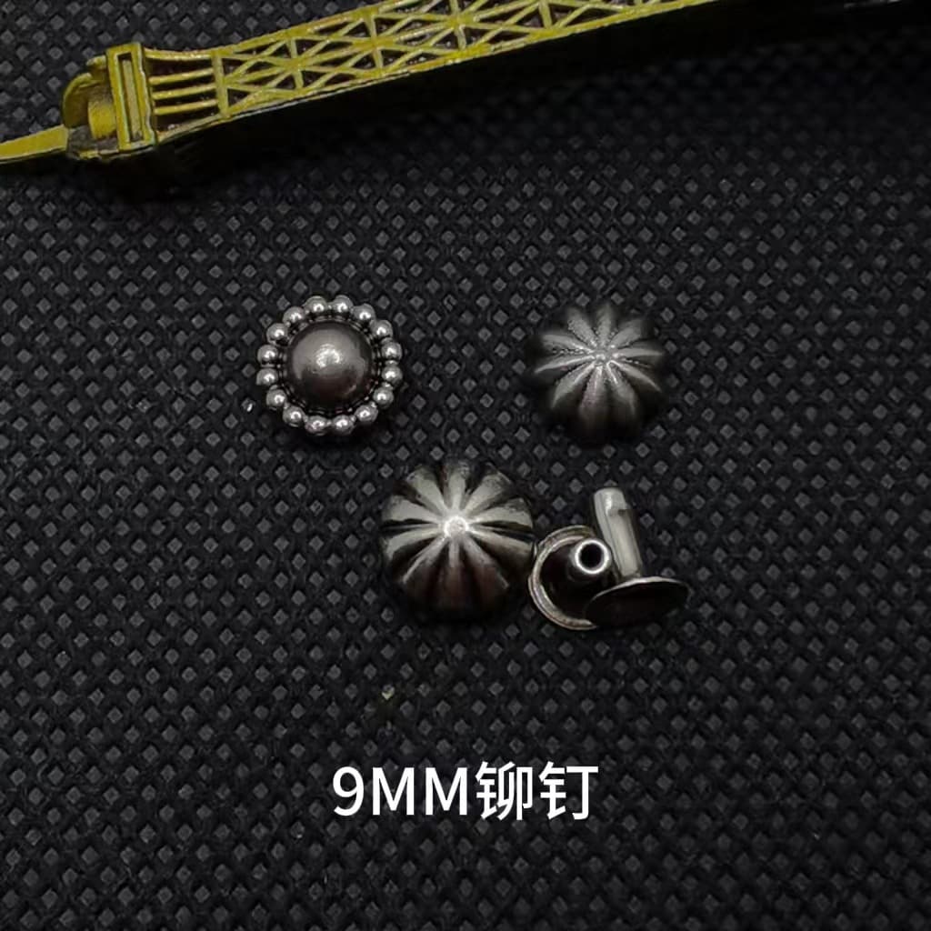 Manufacturer wholesale luggage accessories pumpkin nails luggage shoes hats clothing accessories handmade diy9MM retro rivets