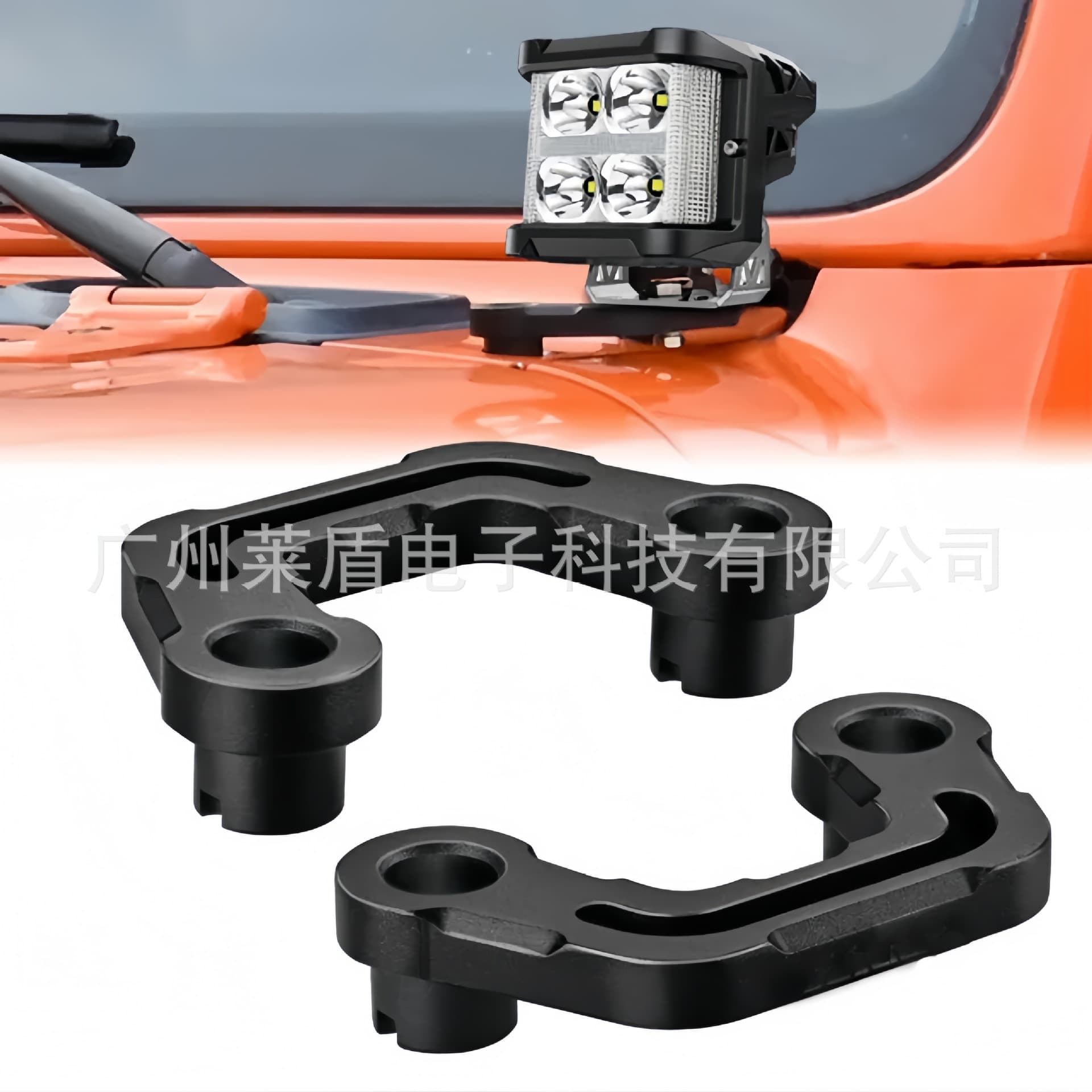 Cross-border hot selling aluminum alloy bracket suitable for 18-23 Jeep Wrangler JL/JLU Gladiator modified spotlights