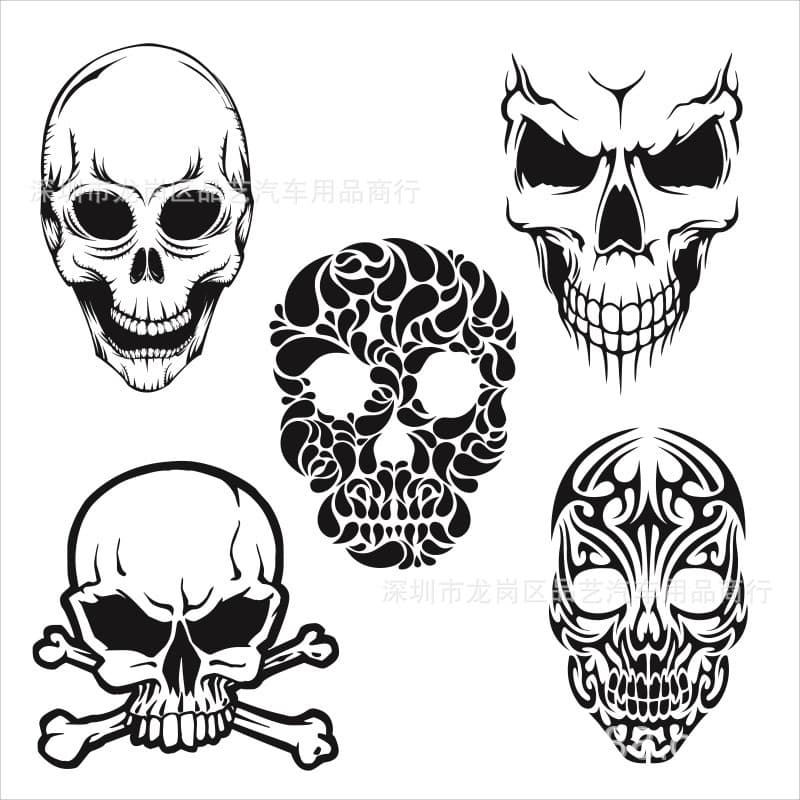 X-109 foreign trade new skull car stickers, hood car stickers, side door car stickers, reflective car stickers