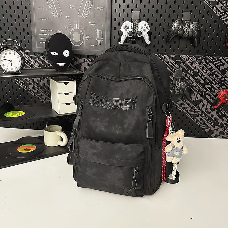Schoolbags for male college students ins trendy and cool female middle school and high school student backpacks fashionable simple large-capacity casual backpacks