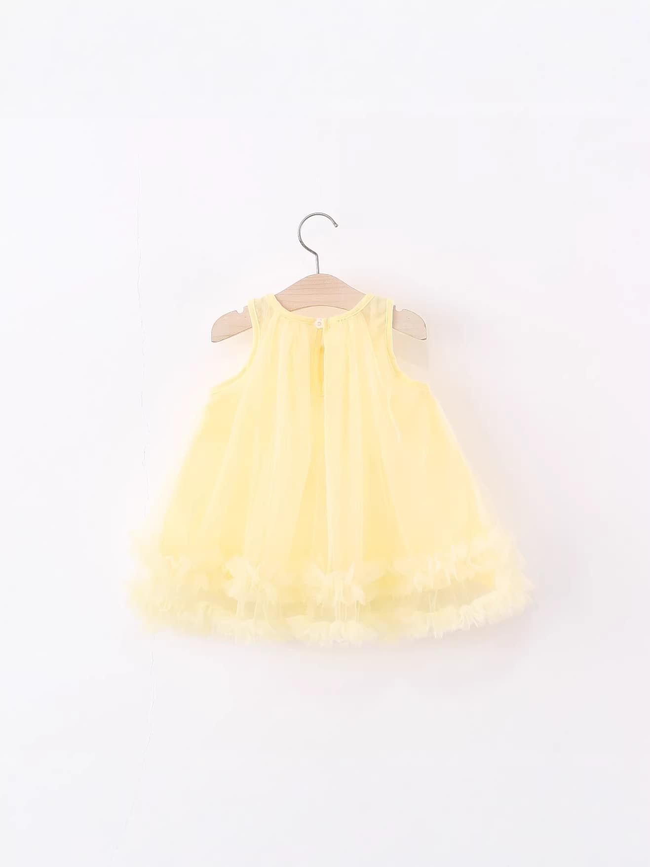 Girls Sleeveless Summer Dress Baby Floral Mesh Princess Dress Toddler Summer Vest Dress