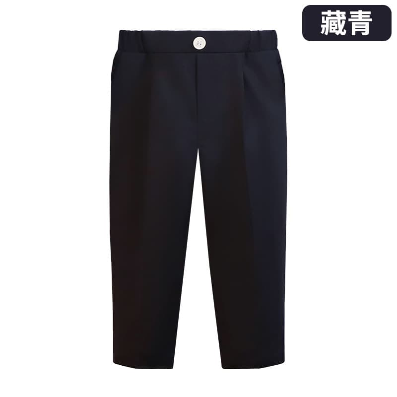 Children's Solid Color Dress Pants for Boys, School Uniform Trousers for Elementary Students, Performance Wear, Spring/Autumn Casual Long Pants, Drop Shipping