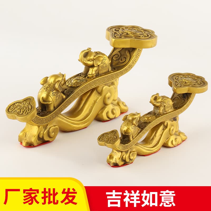Factory wholesale brass auspicious elephant ornament wealth elephant home decoration