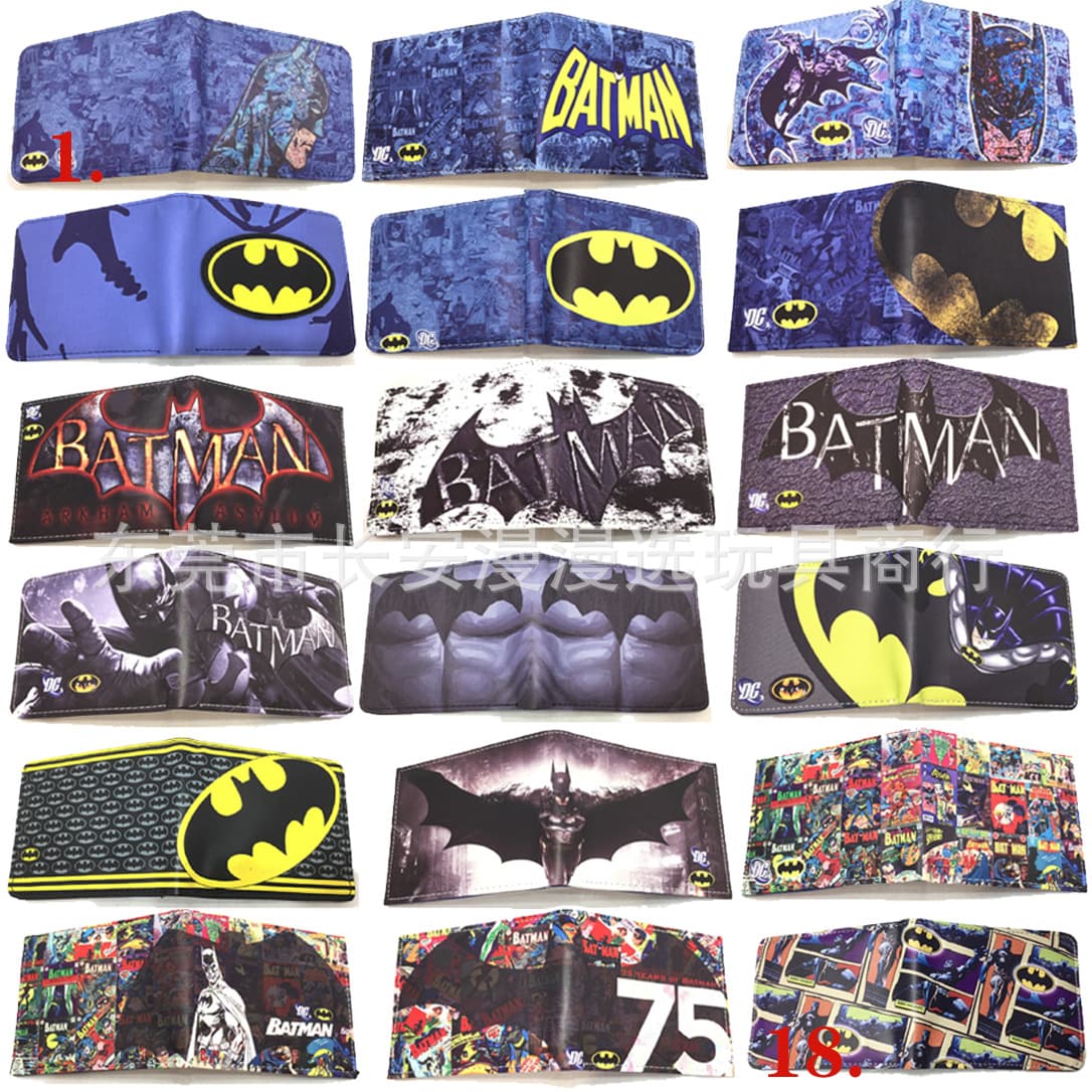 Popular Movie Superhero Wallet Cartoon Batman Short 20% Off PU Bruce Wayne Character Wallet