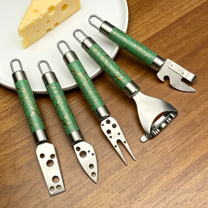 Stainless Steel Grater Green Kitchen Gadget for Shredding Melon, Ginger, and Potatoes, Household Radish Slicer